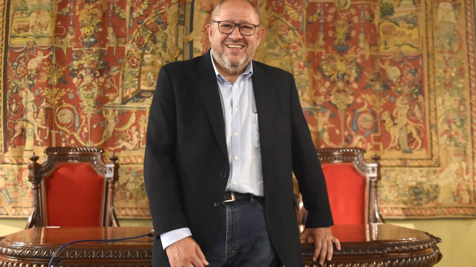 Un momento de la entrevista.