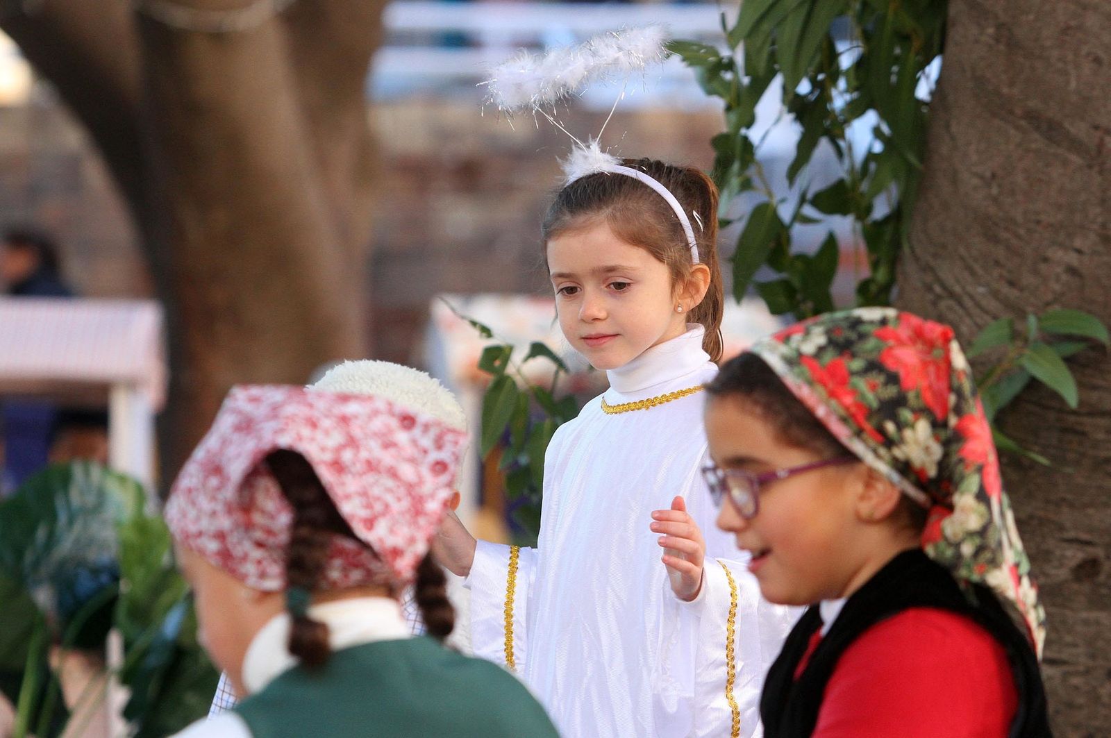 Imágenes del Belén viviente del Colegio María Inmaculada.