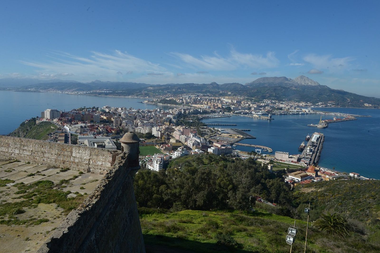 Una vista aérea de Ceuta.