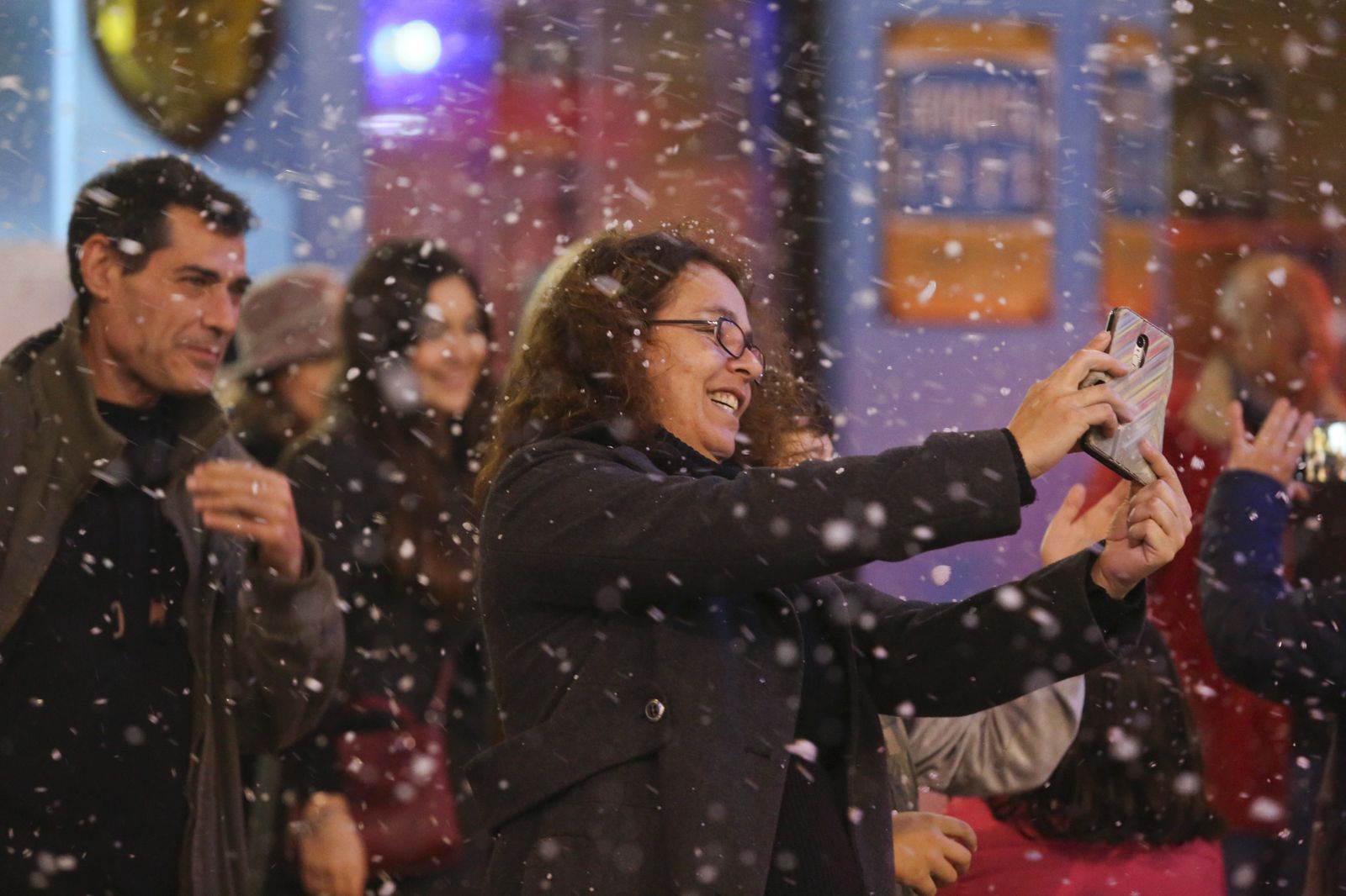 La nieve vuelve a la Plaza de las Flores
