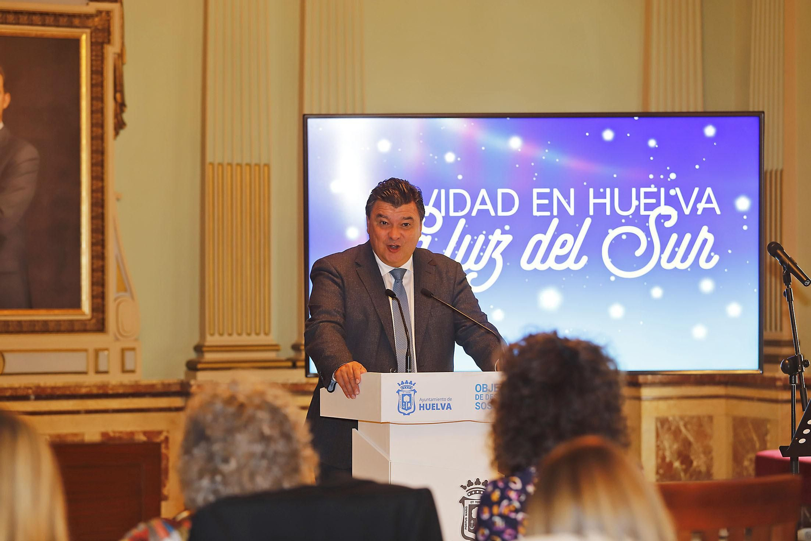 Presentación de la programación navideña que se va a poner en marcha en Huelva durante las fiestas