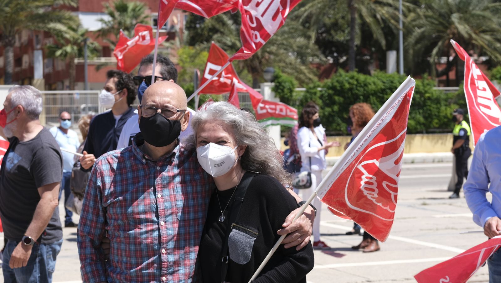 Fotogalería manifestación del Día Internacional del Trabajador. Almería