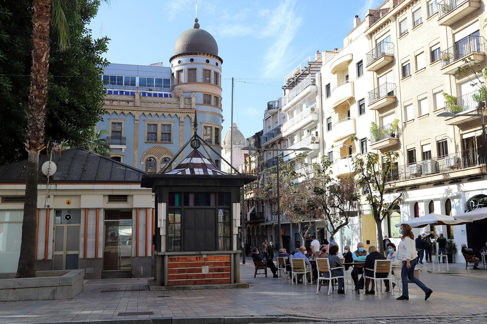 La Plaza de las Monjas, durante la jornada de ayer.