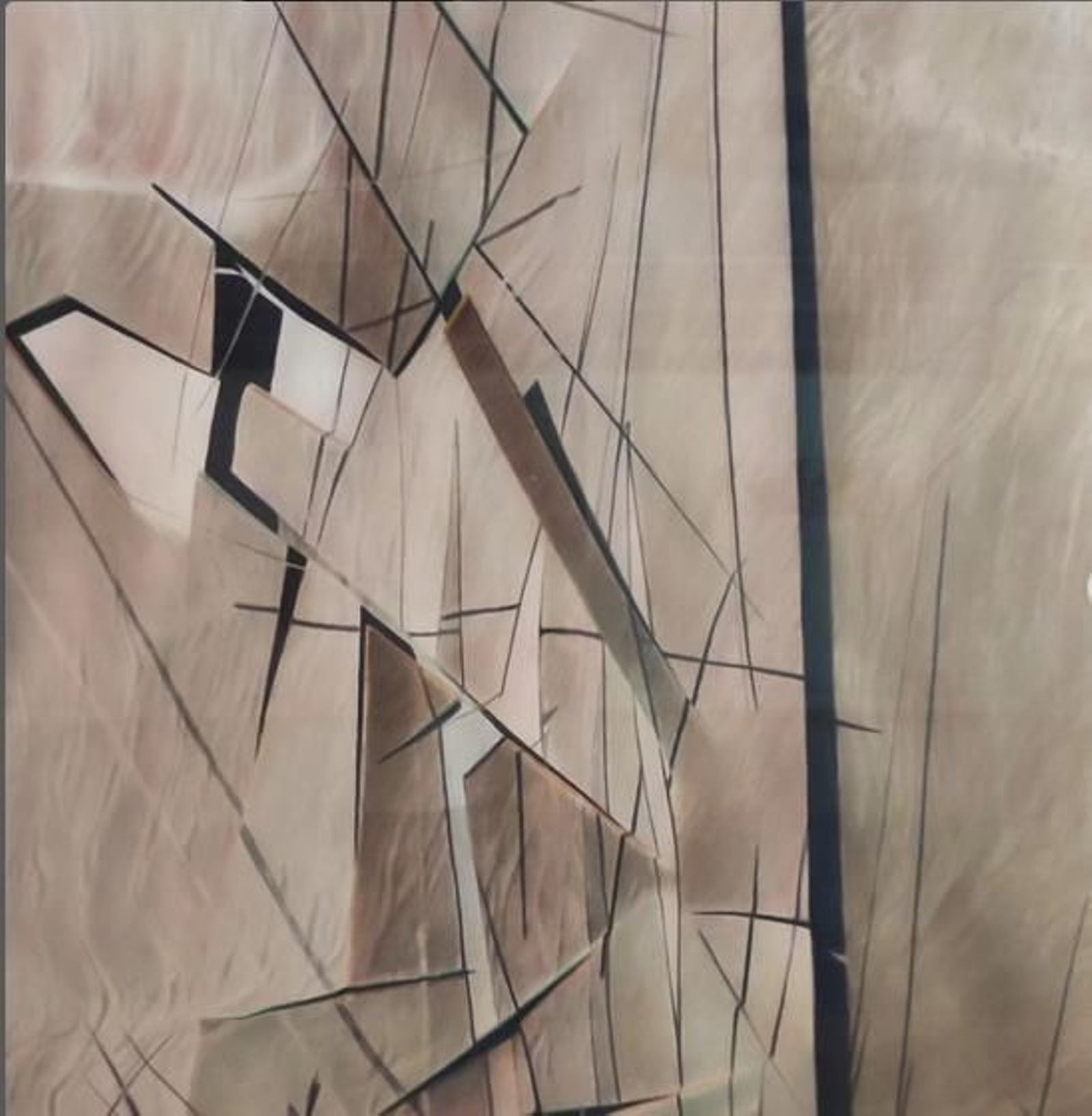 'Geometría orgánica III', técnica mixta/papel (2023).