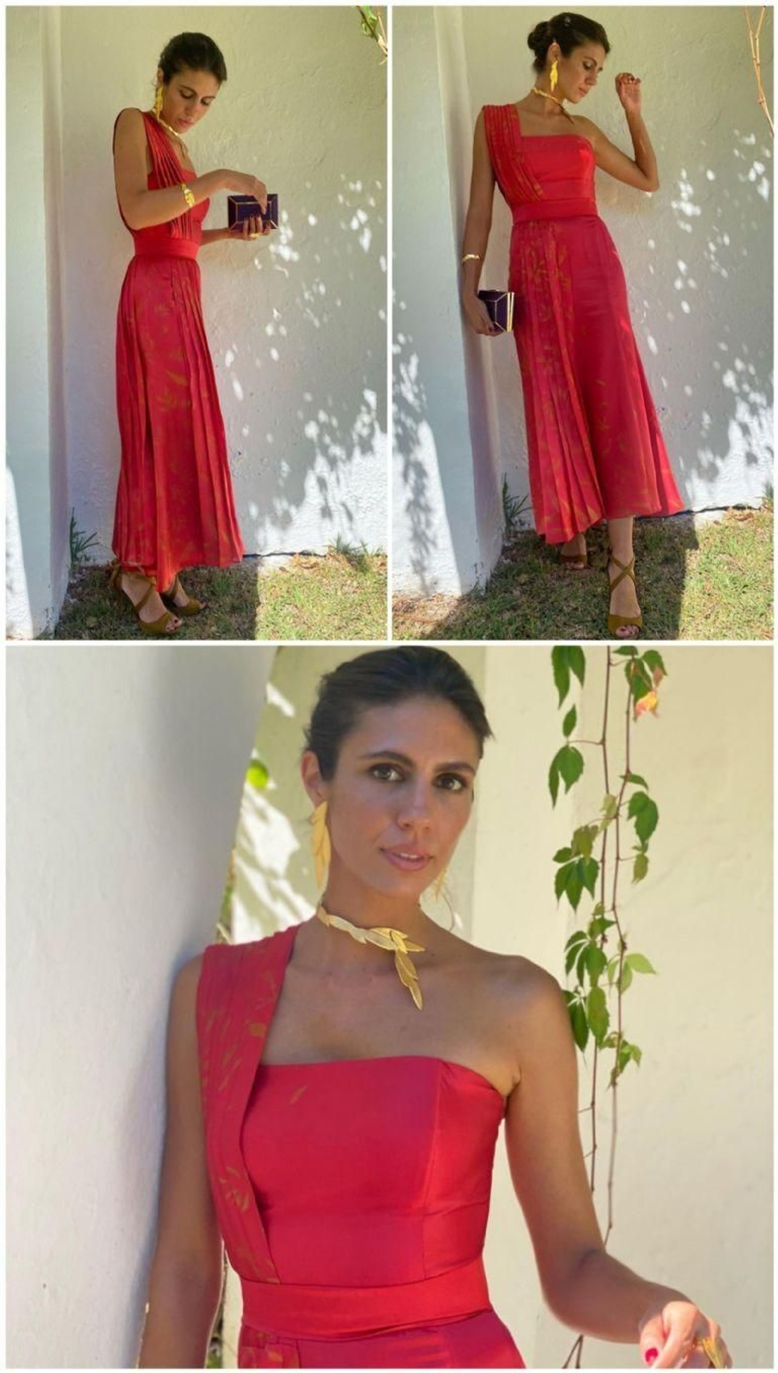 La joven, con el vestido que llevó en el enlace de su hermana Claudia.