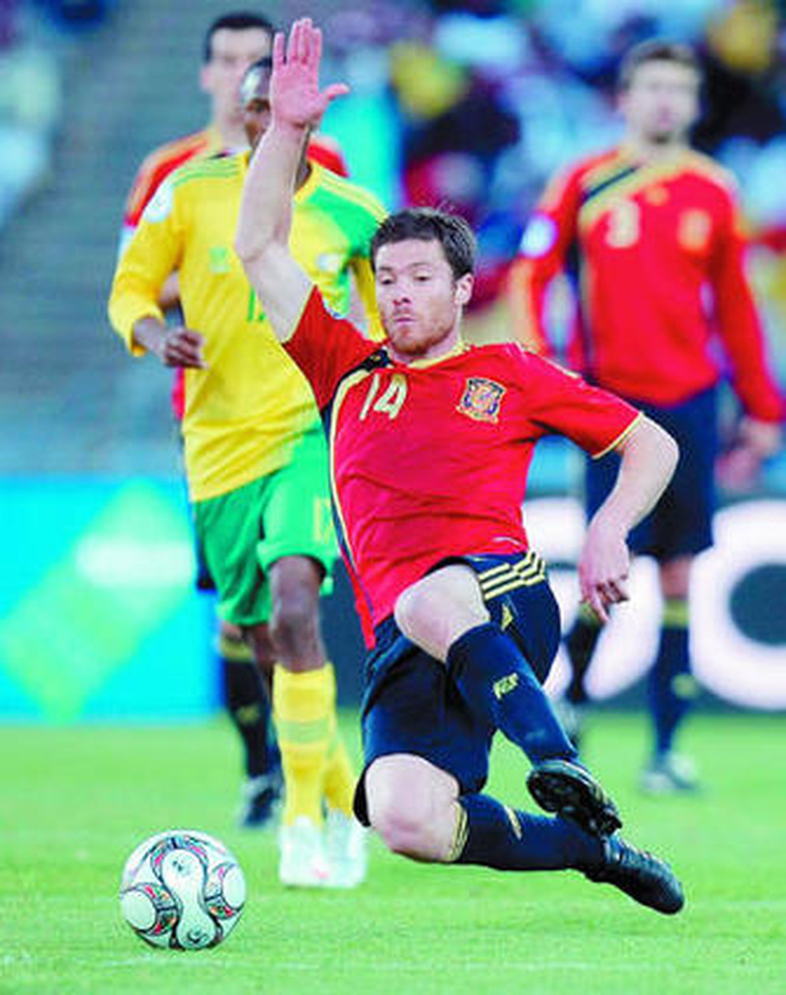 Xabi Alonso, en el último partido de España en la Copa Confederaciones.