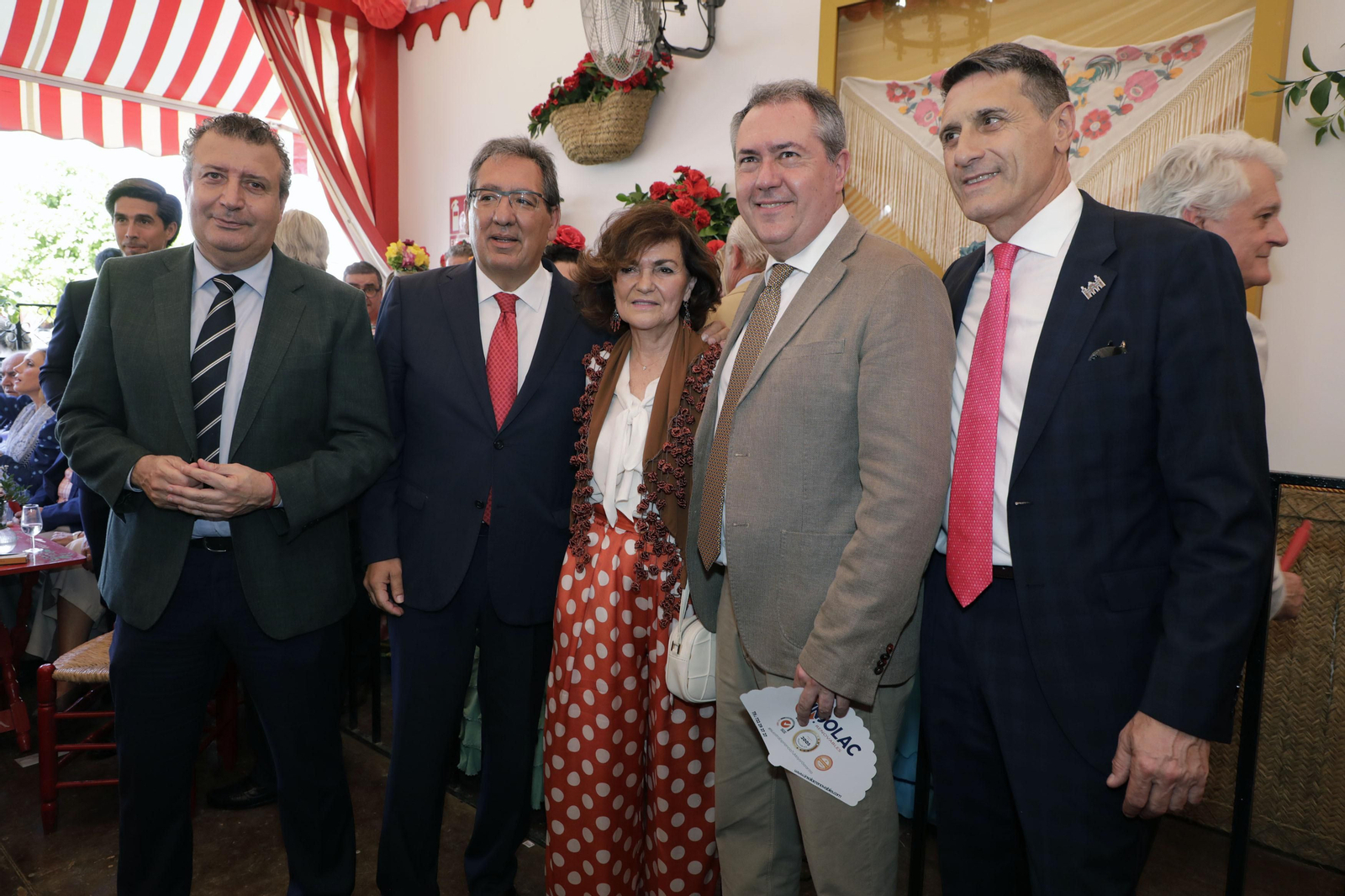 Recepción caseta de Cajasol