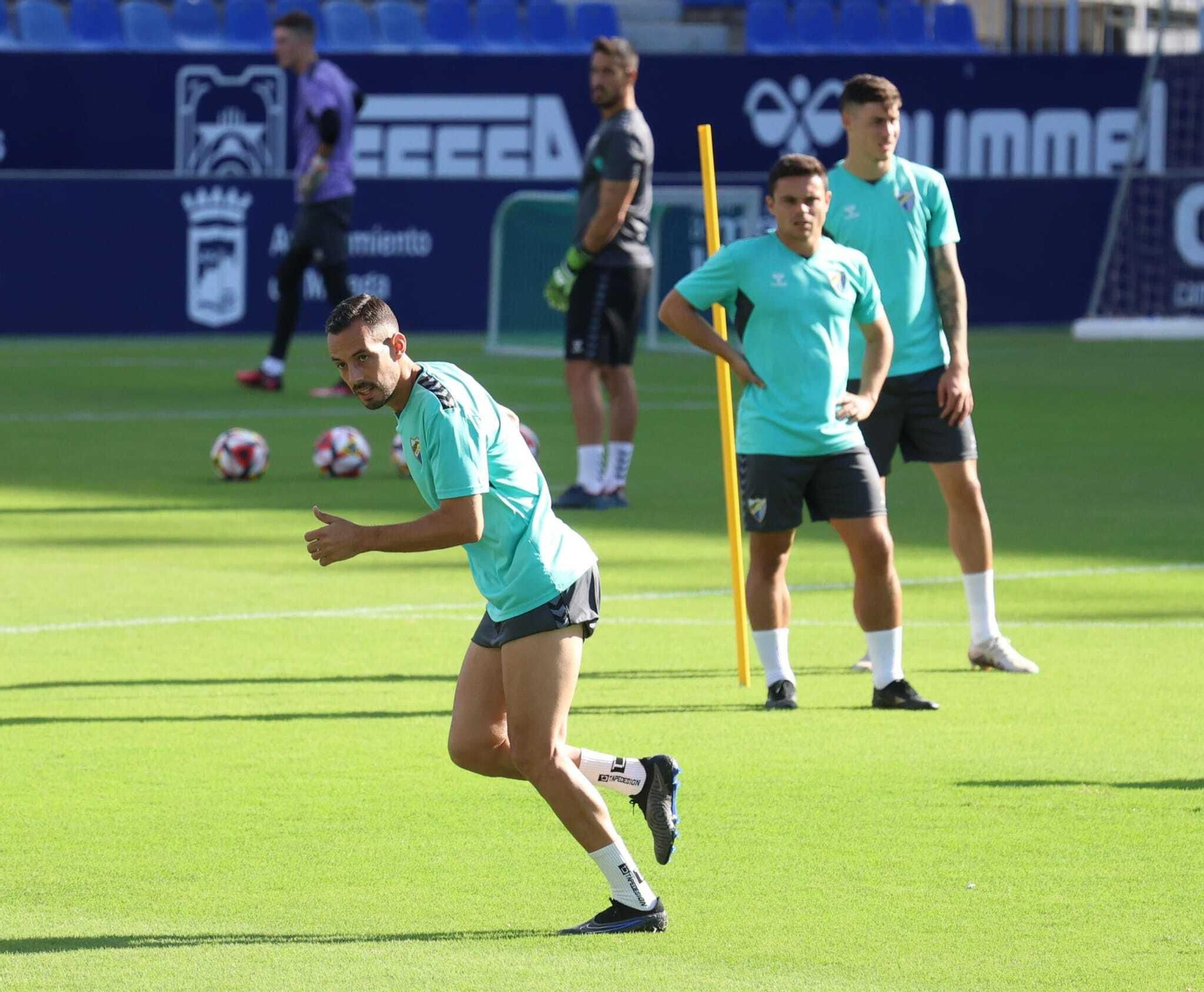Las imágenes del entrenamiento del Málaga en La Rosaleda Las imágenes del entrenamiento del Málaga en La Rosaleda