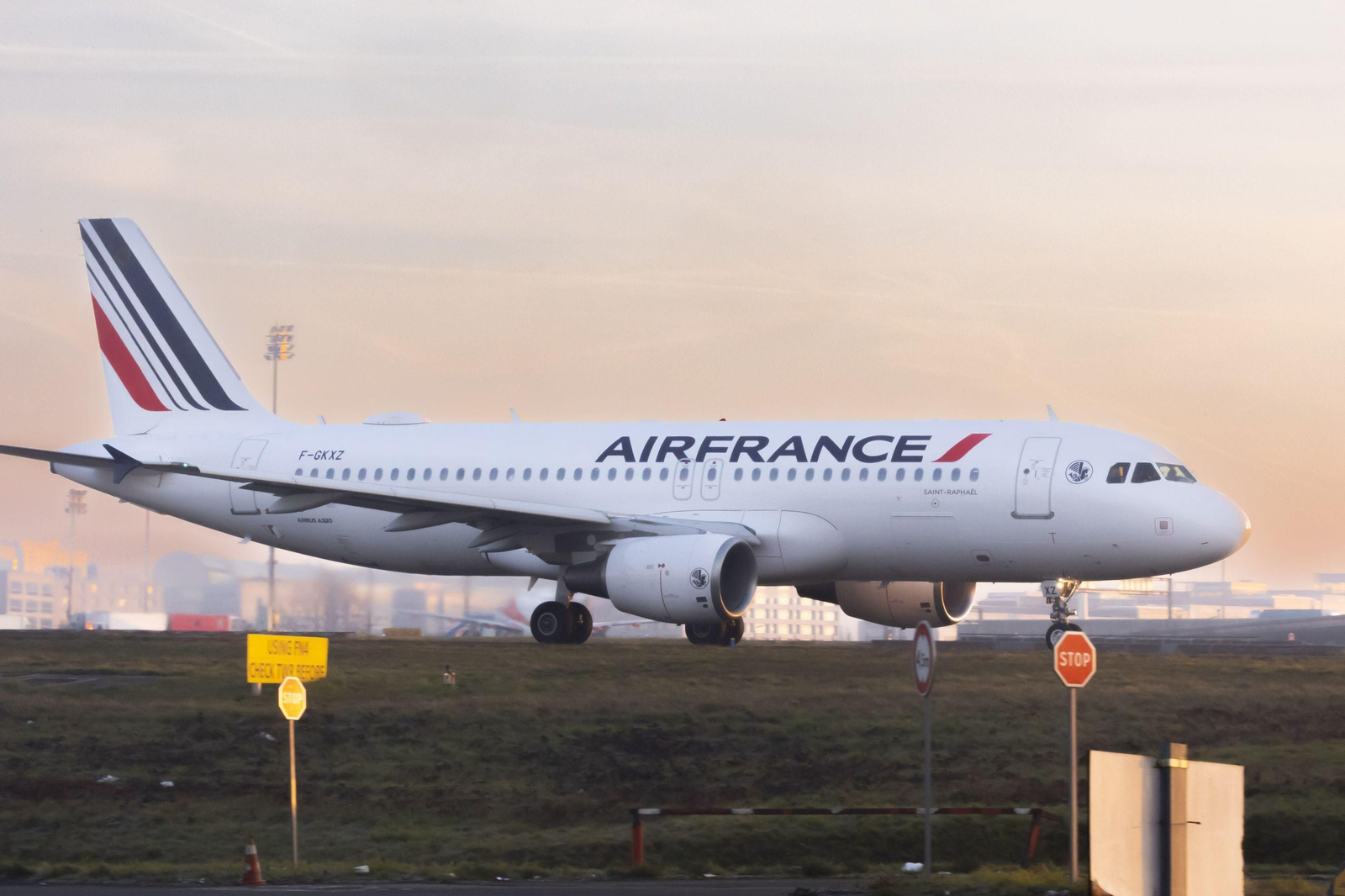 Un avión de Air France en el aeropuerto Charles de Gaulle.