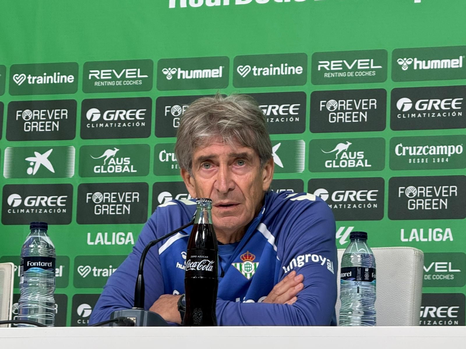 Pellegrini, en la rueda de prensa de este viernes previa al partido ante el Villarreal.