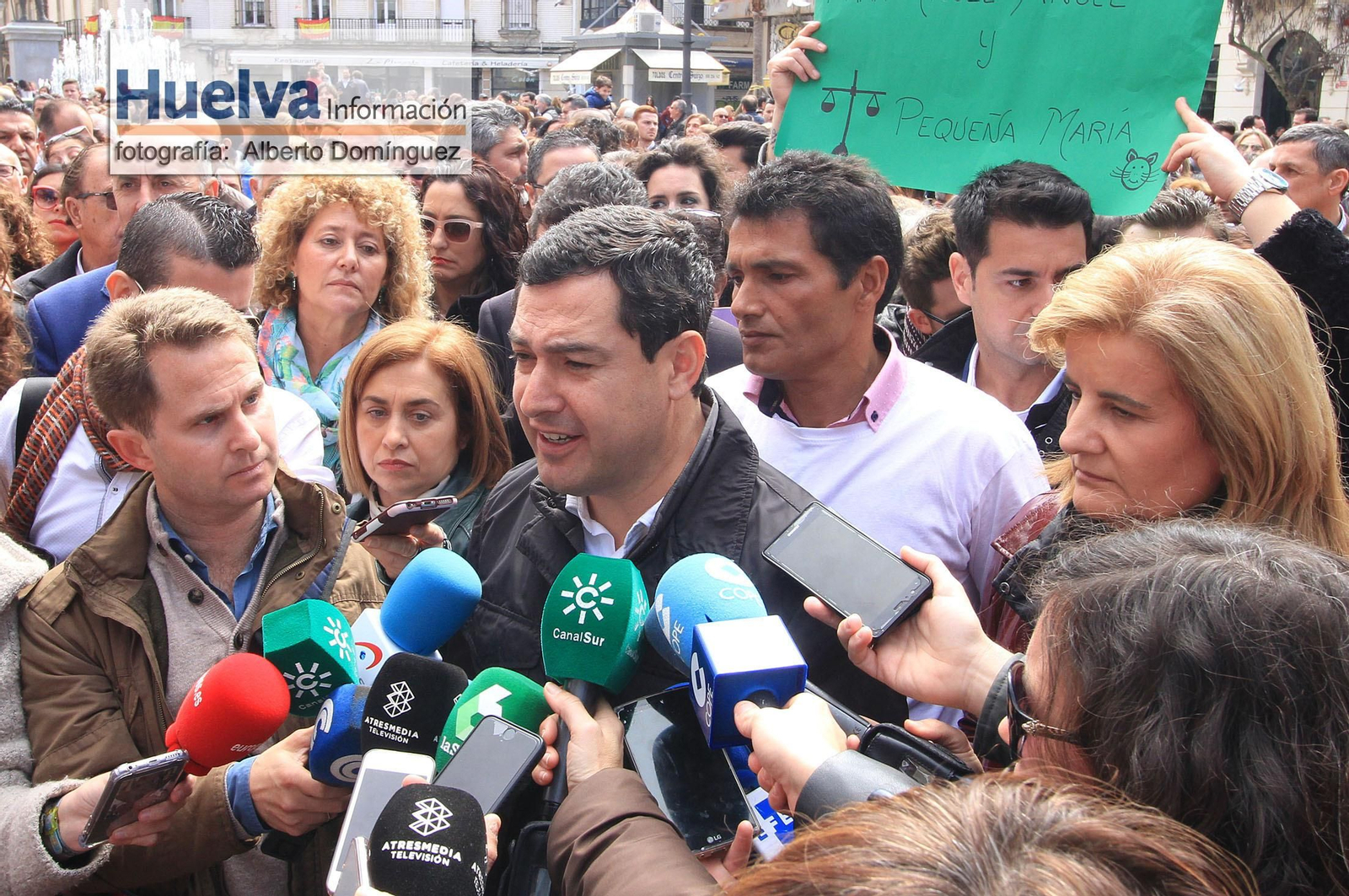 Imágenes de la manifestación contra la derogación de la prisión permanente revisable celebrada en Huelva