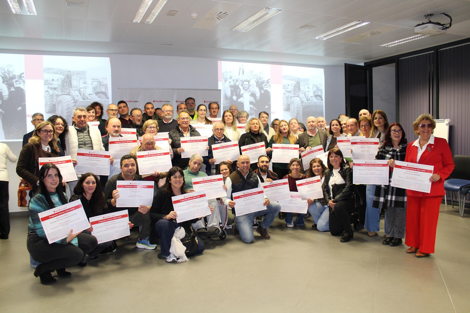 Acto de entrega de ayudas correspondientes a la séptima edición del Programa Alianza de Sandfire Matsa.