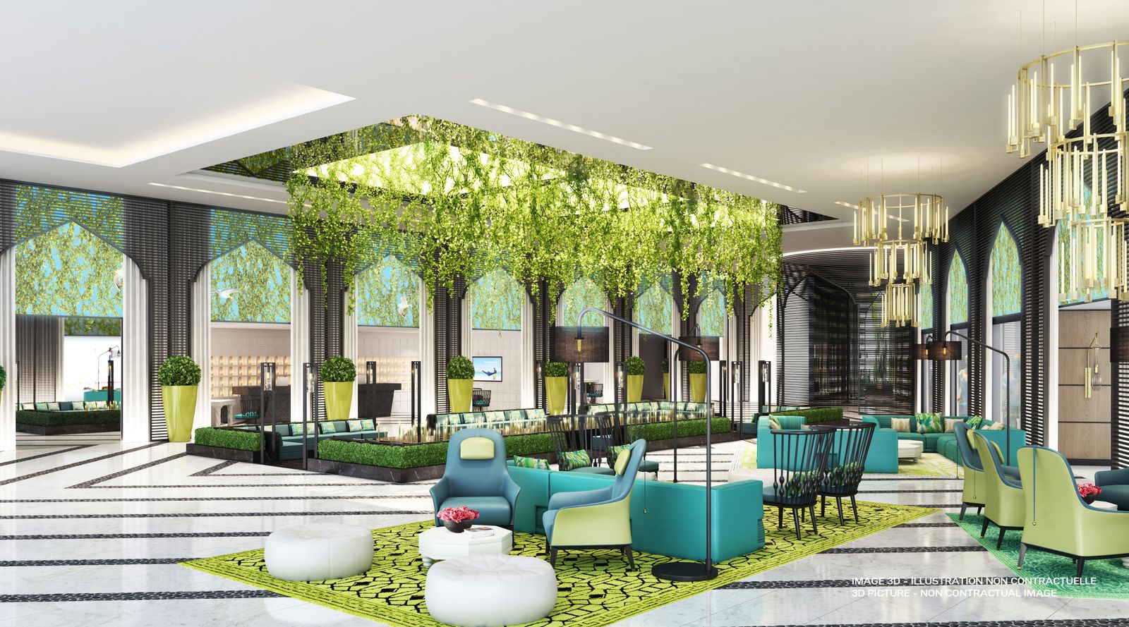 Vista de una zona común del hotel Magna Marbella.