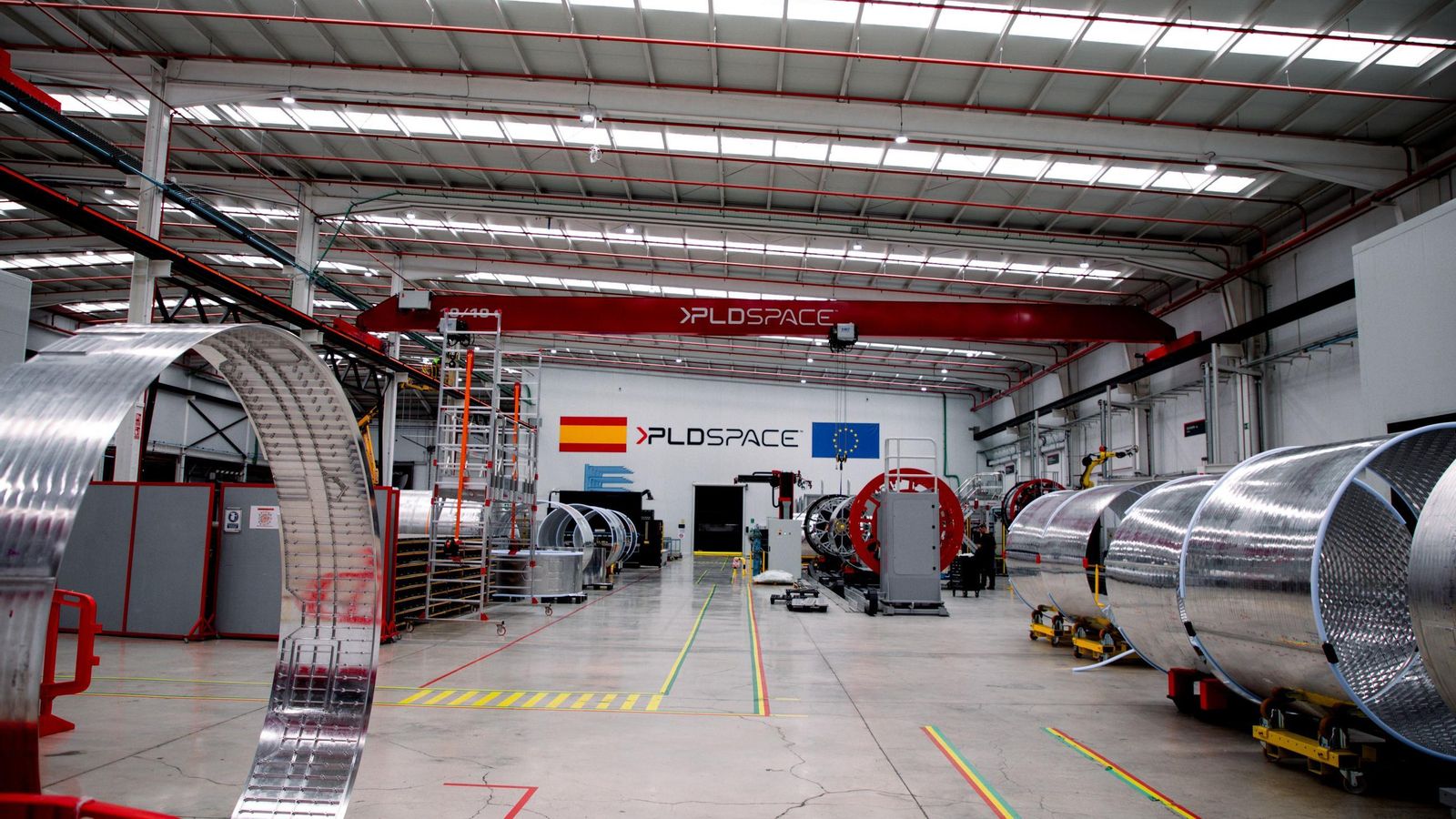 Zona de estructura fábrica del Miura 5 de PLD Space Zona de estructura fábrica del Miura 5 de PLD Space