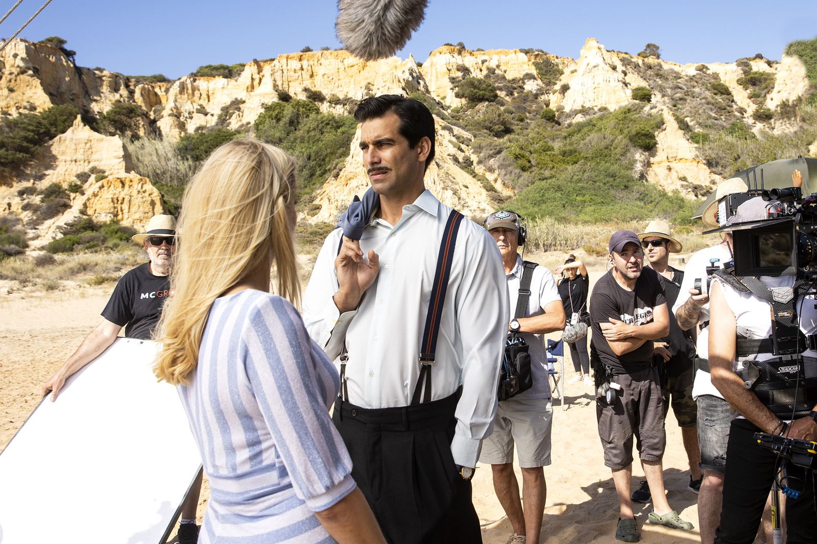 Un momento del rodaje de la serie.