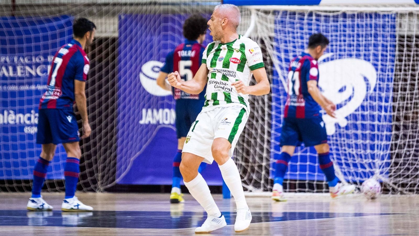 Miguelín durante el encuentro ante el Levante.
