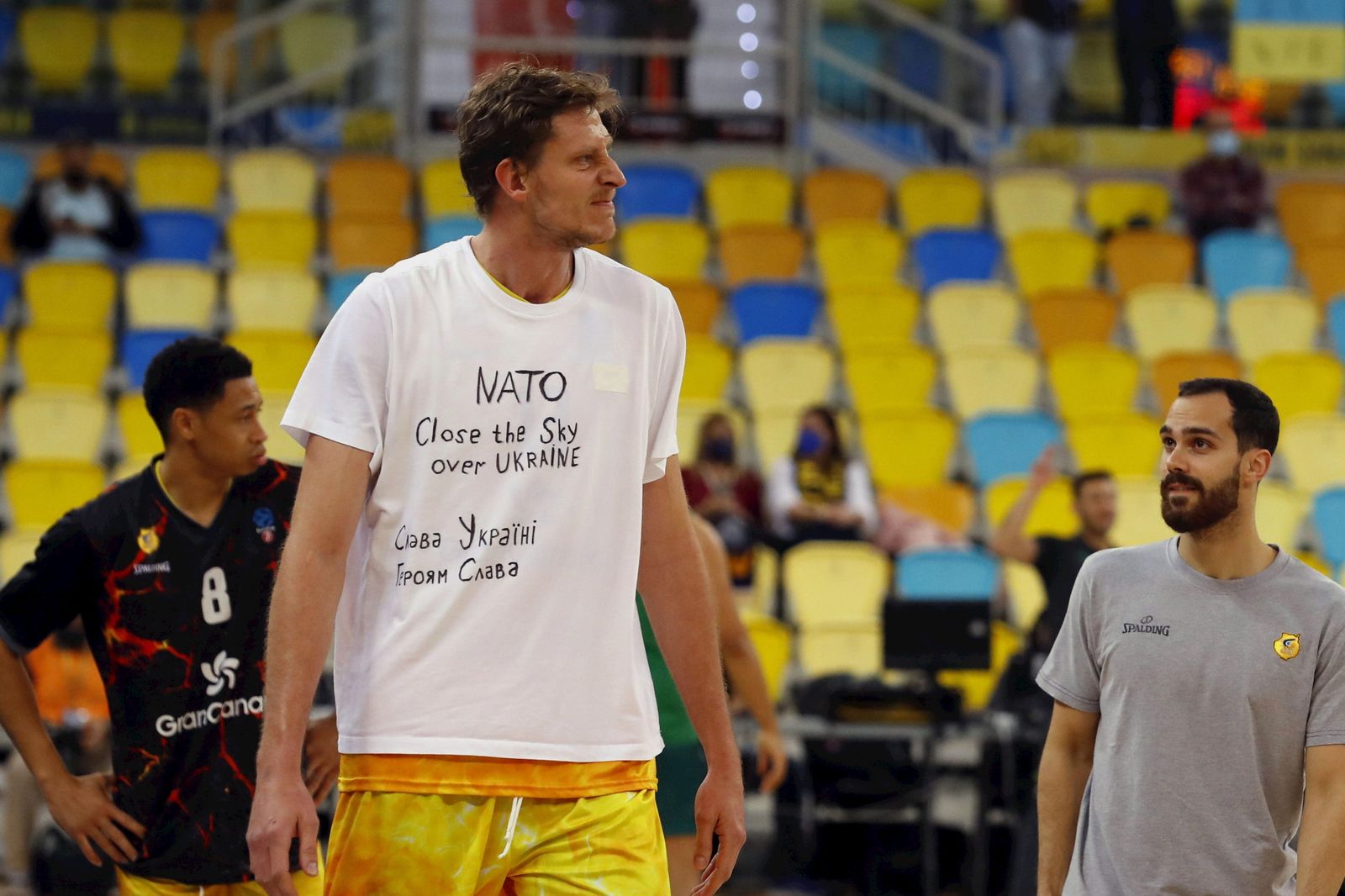 Artem Pustovyi, en el último partido del Gran Canaria.