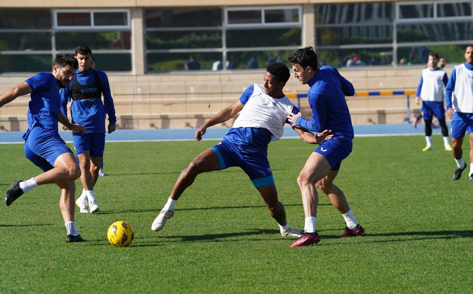 Radovanovic defiende a Lozano en un entrenamiento