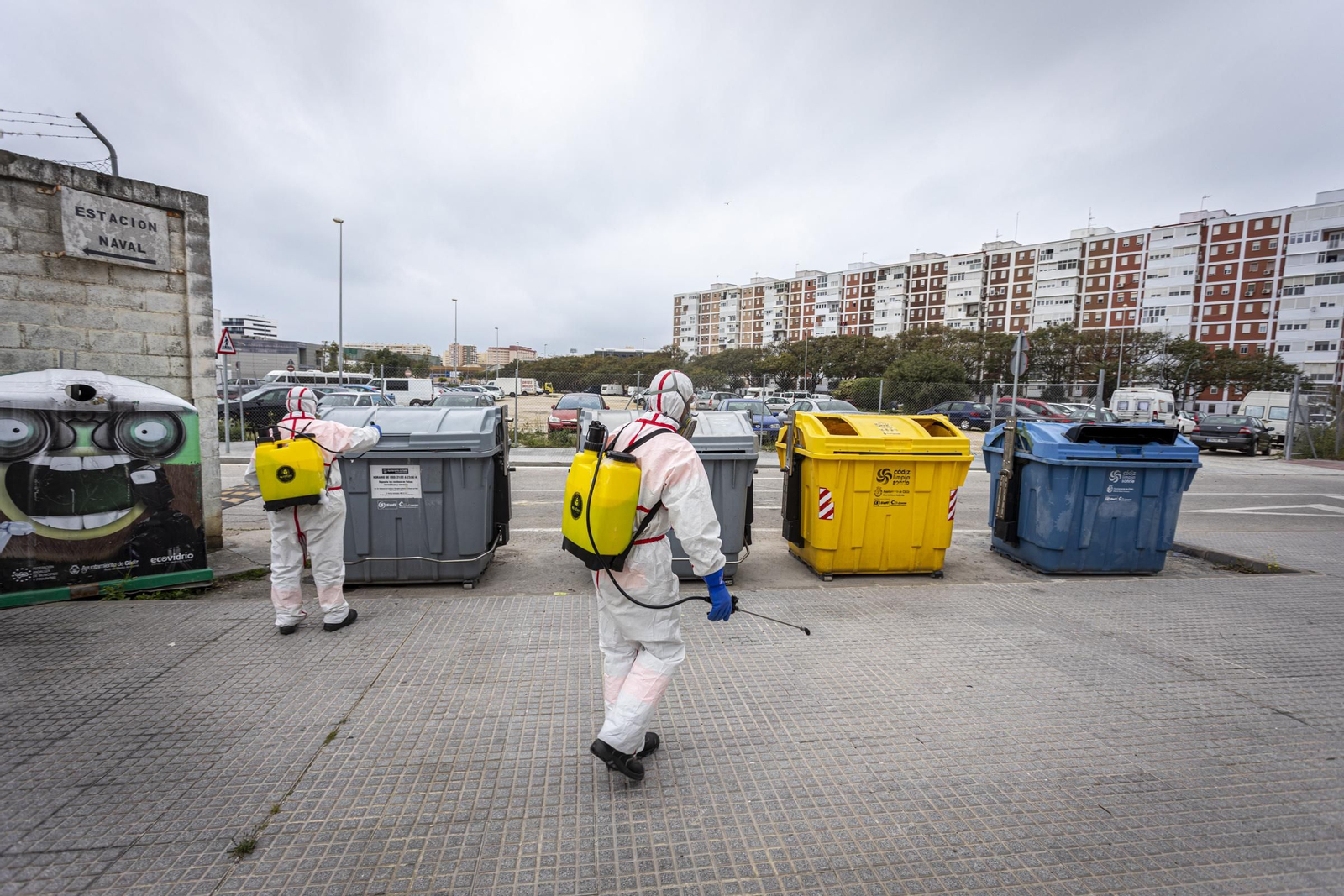 Desifección en el barrio de Puntales