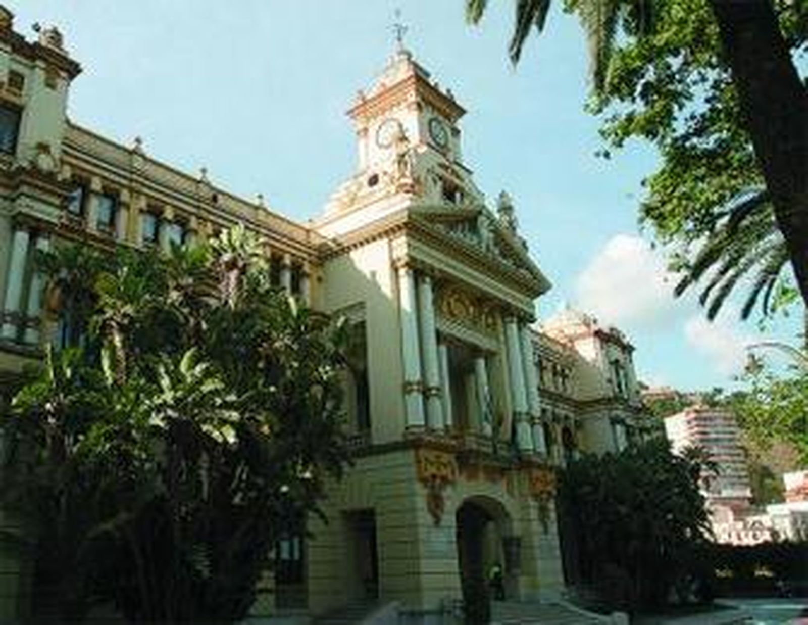 Fachada del Ayuntamiento de Málaga.