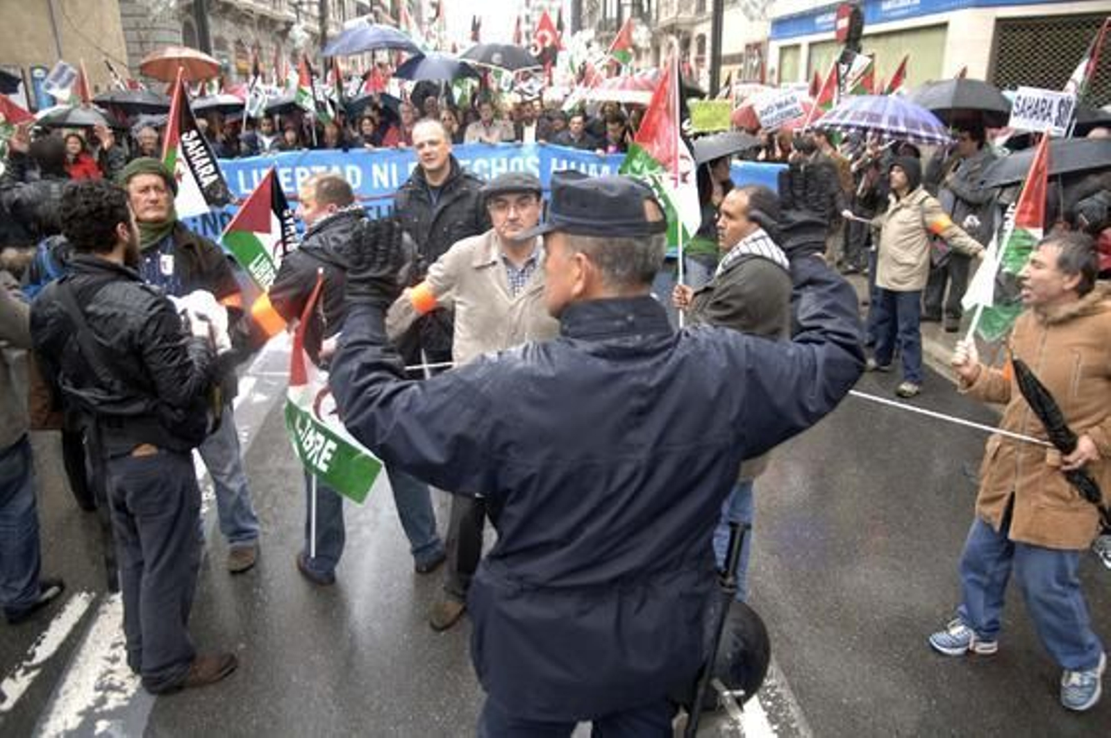 La seguridad estuvo presente en todas las manifestaciones

Foto: Patri Díez