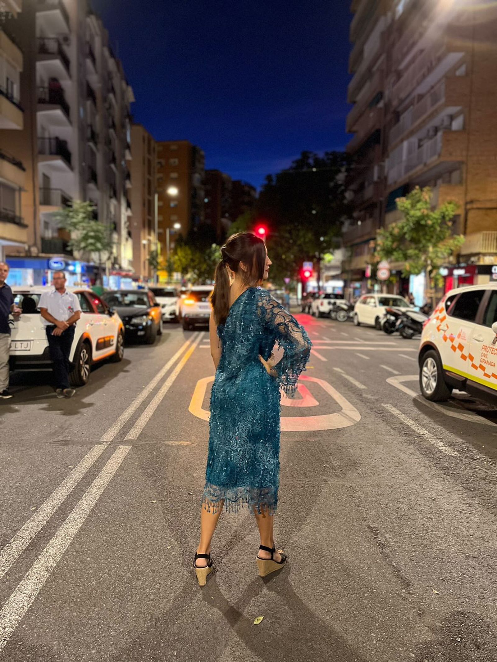 Look azul Nuria Mendoza Palacios