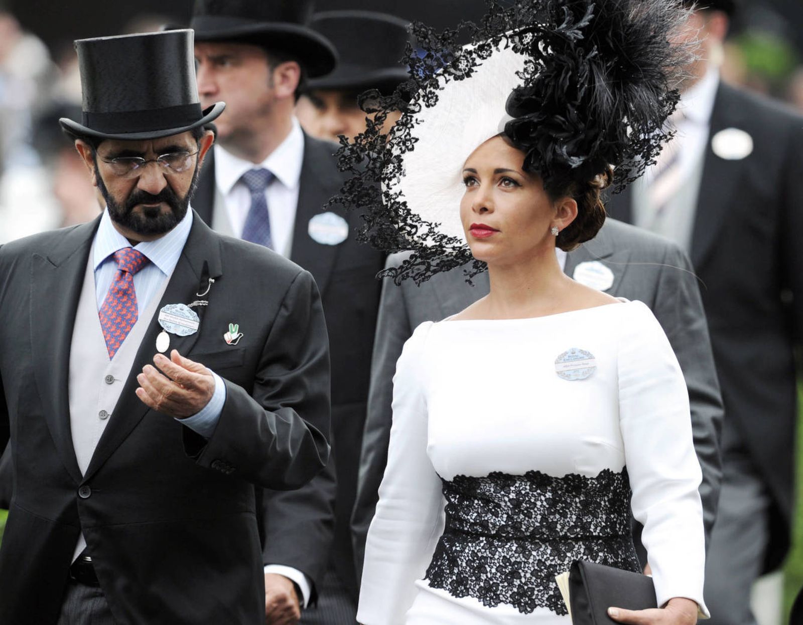 El emir de Dubái con la princesa Haya, cuando aún estaban juntos.