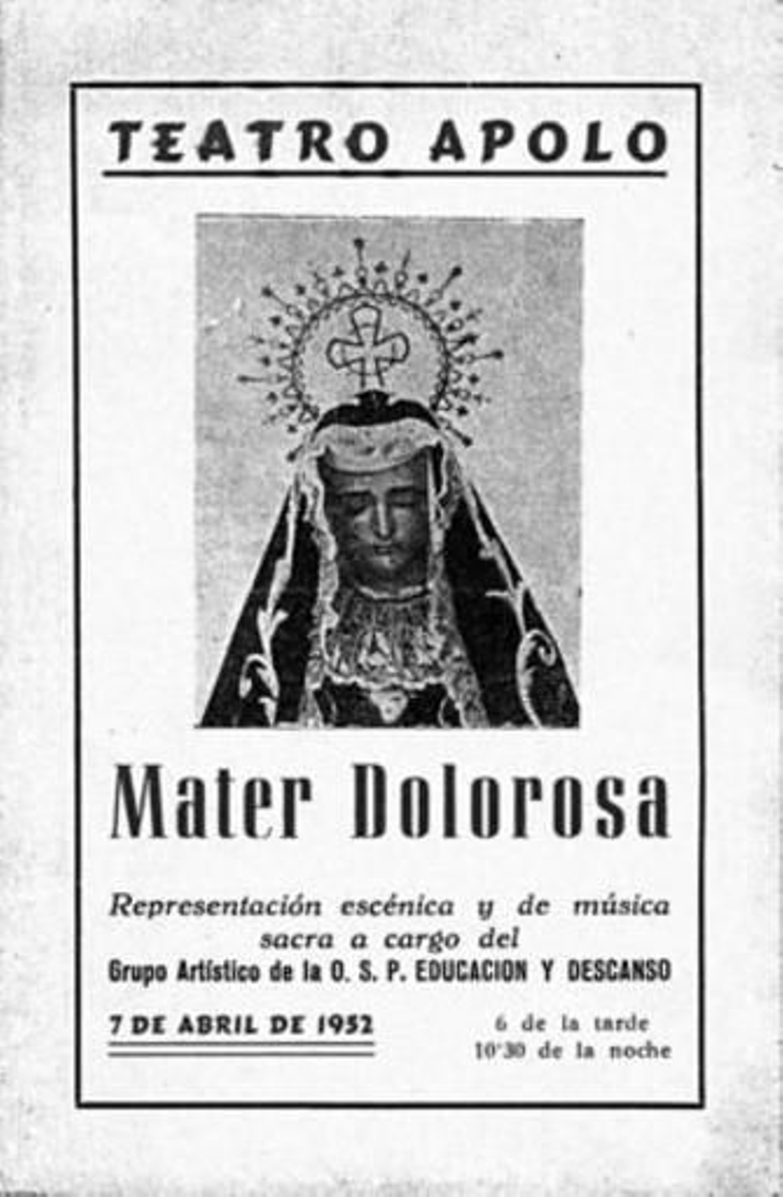 Teatro Apolo (II)Feudo de Educación y Descanso