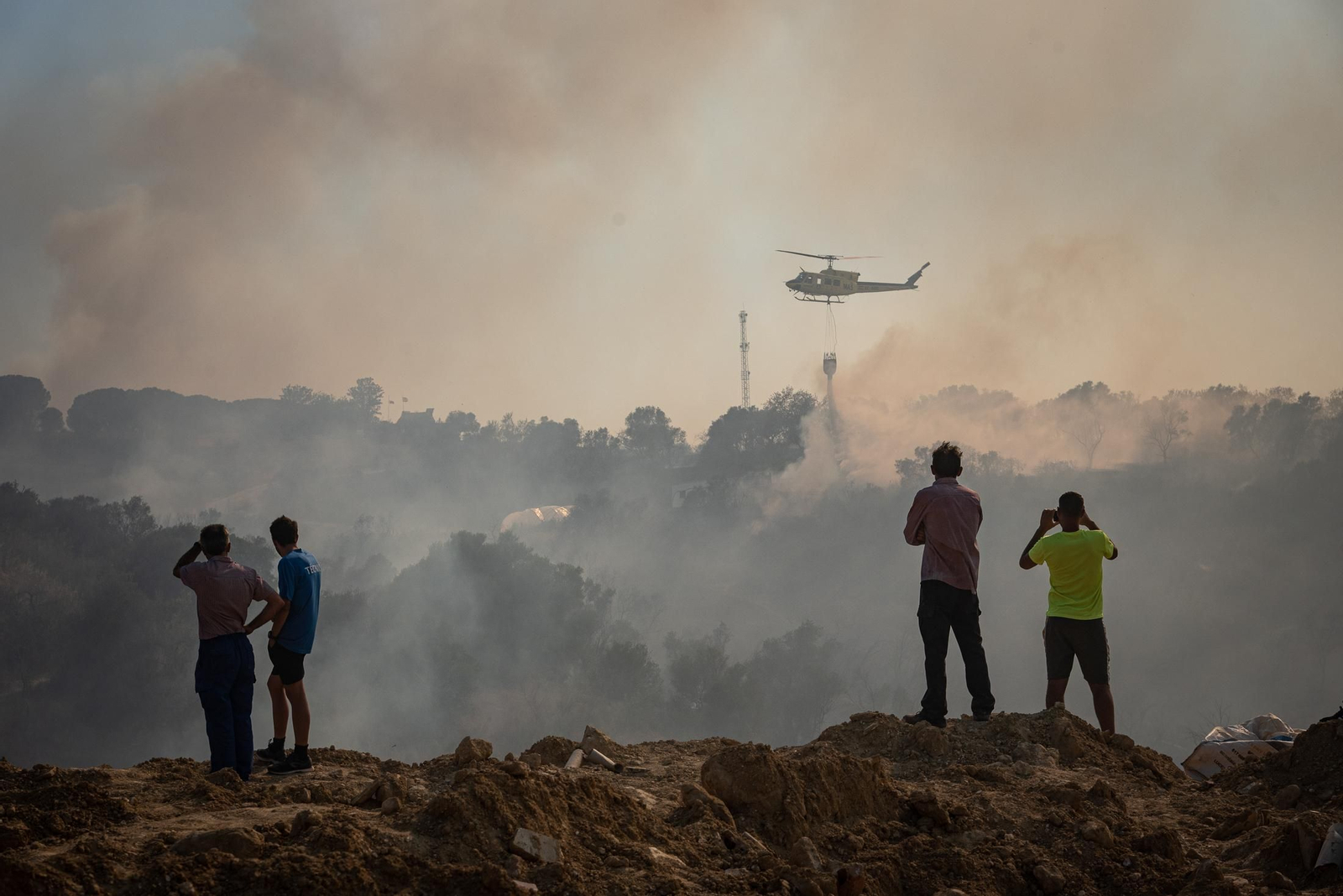 El incendio de Lucena del Puerto en imágenes