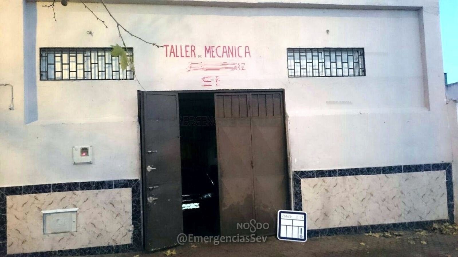 El acceso al taller clandestino.
