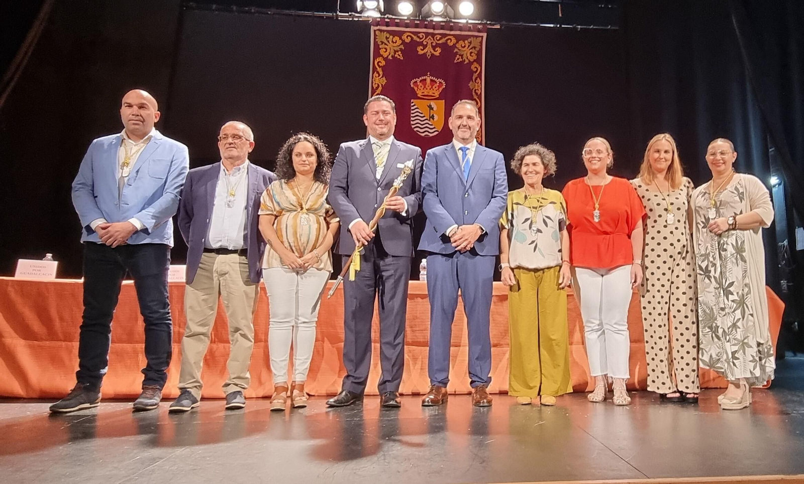 La corporación, junto a Salvador Ruiz.