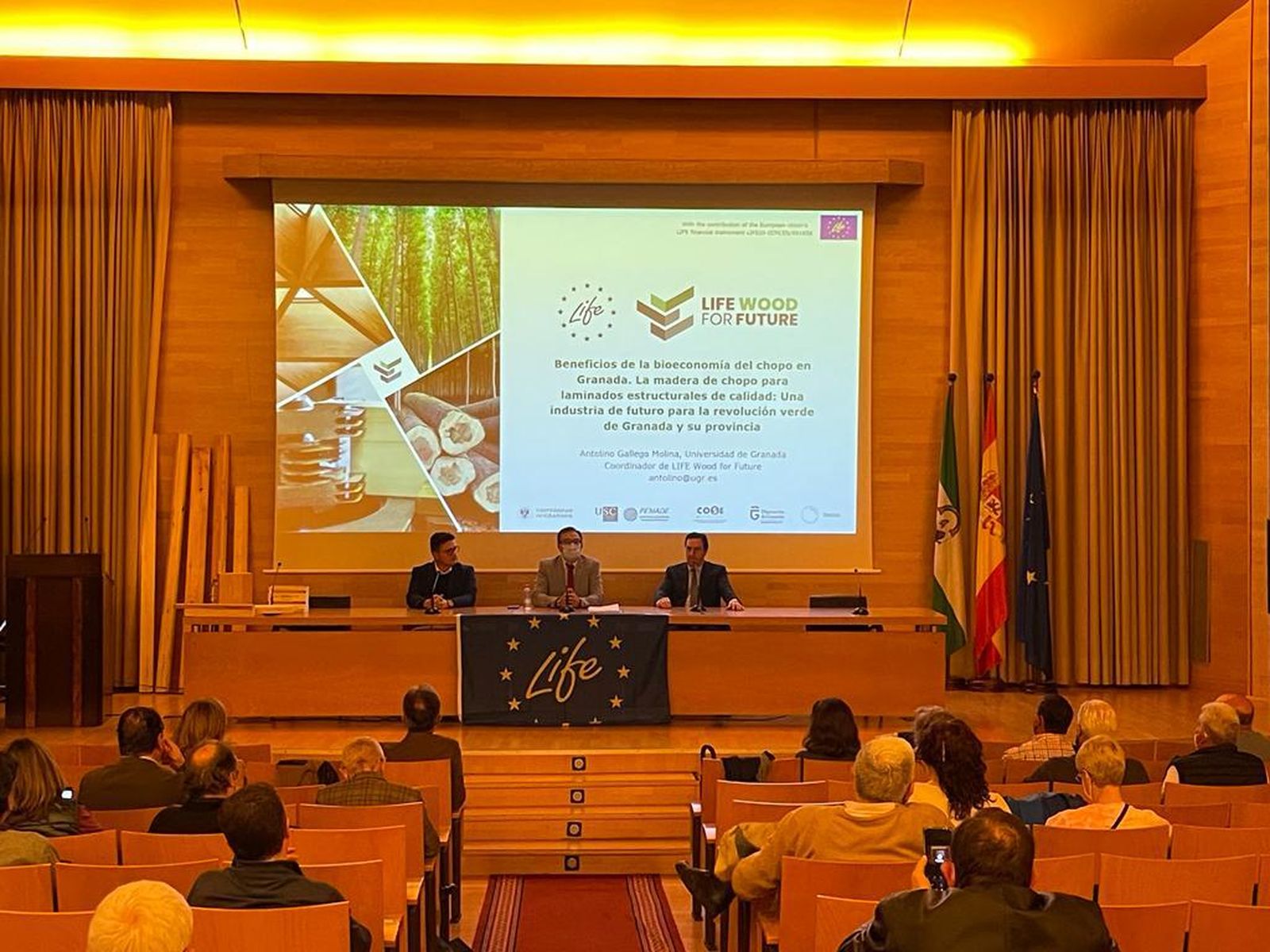 LIFE Madera para el Futuro presenta un proyecto para una bioeconomía del chopo en Granada