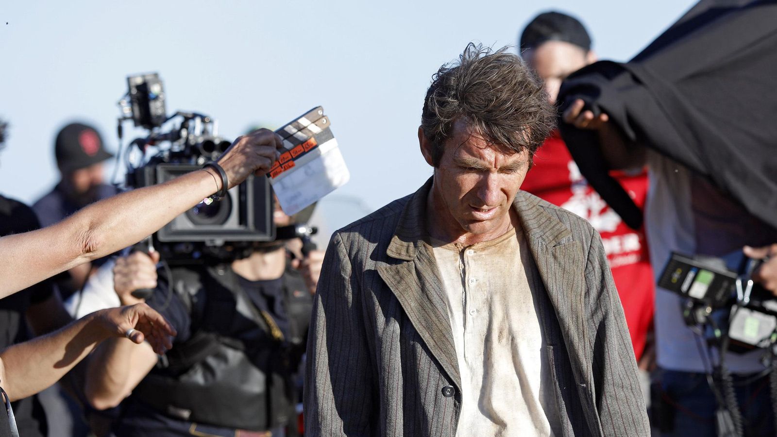 Antonio de la Torre, en pleno rodaje de la cinta.