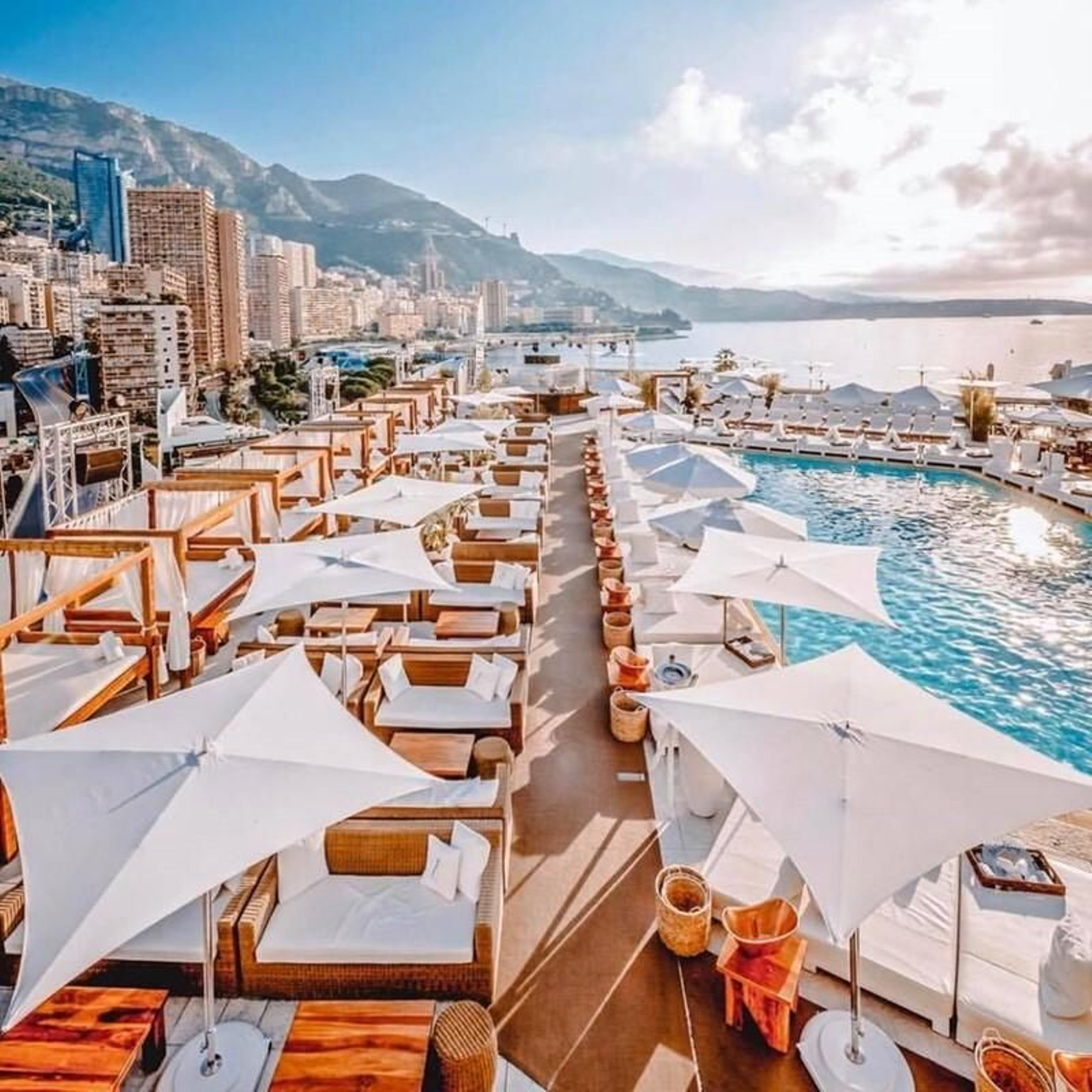 Beach Club ubicado en Saint Tropez