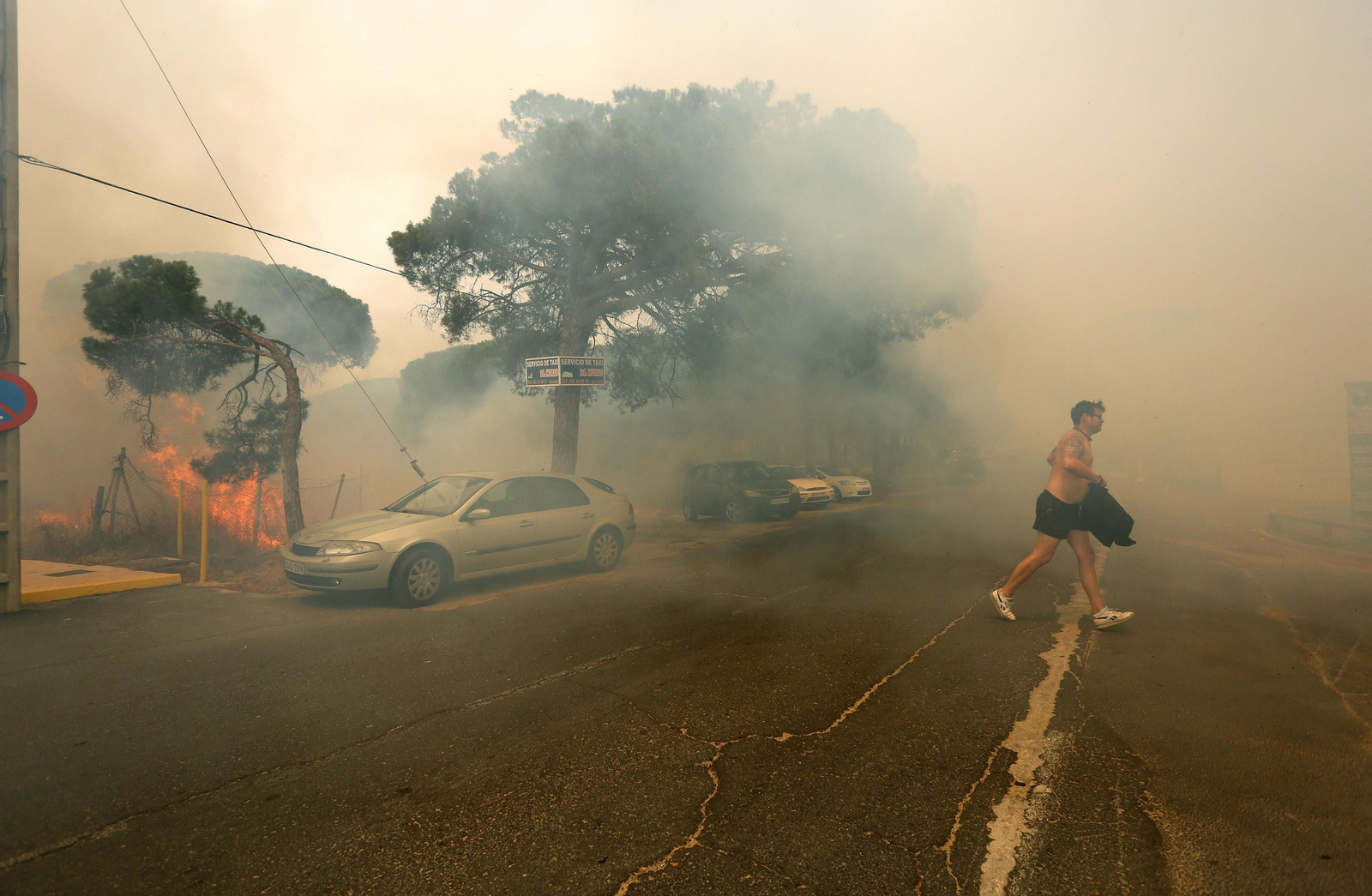 Las consecuencias del incendio en Mazagón