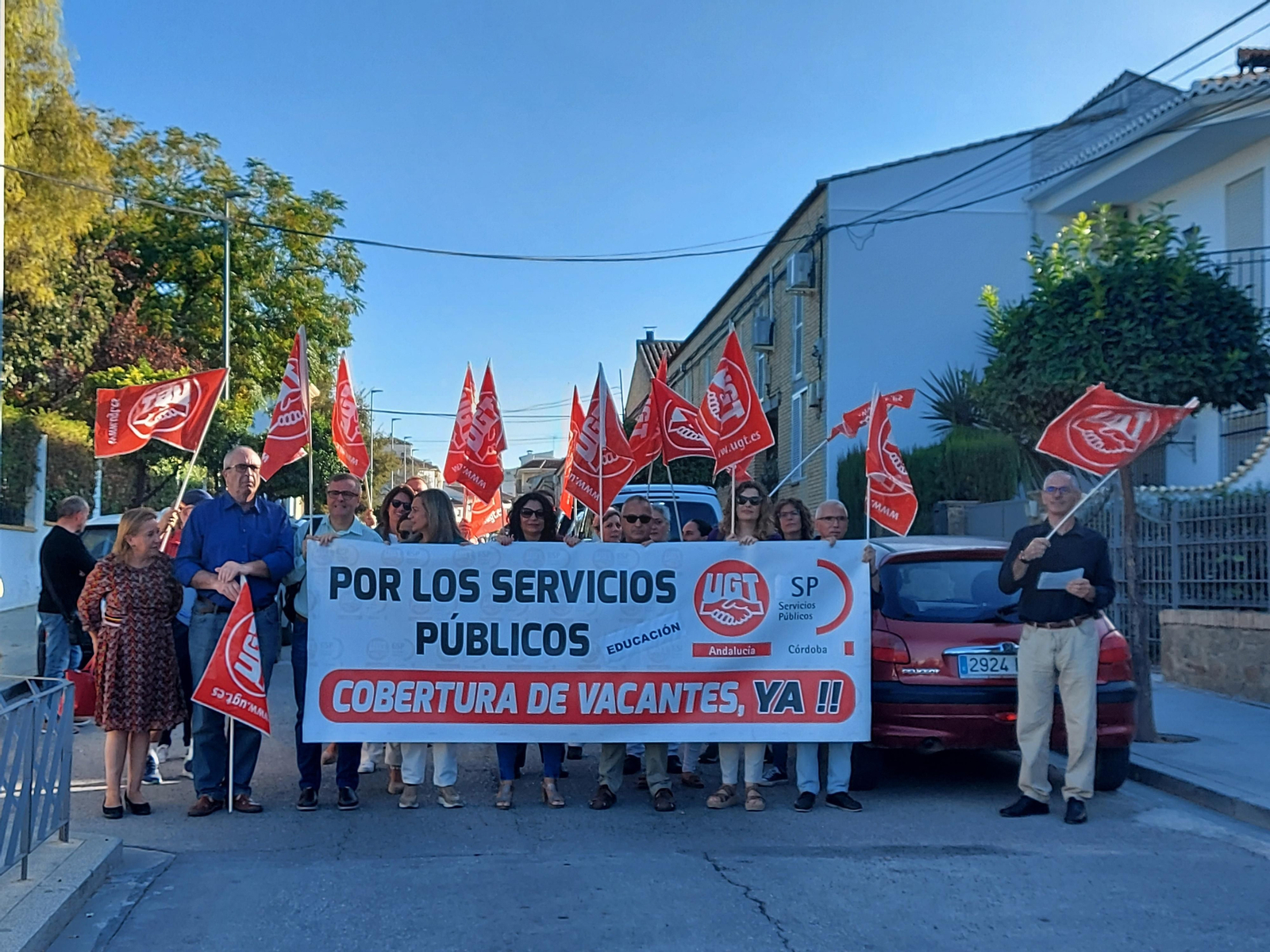 Protesta en el colegio Valverde y Perales de Baena.