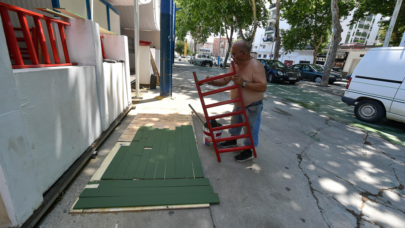 El montaje de la Feria Real de Algeciras 2023 en imagenes