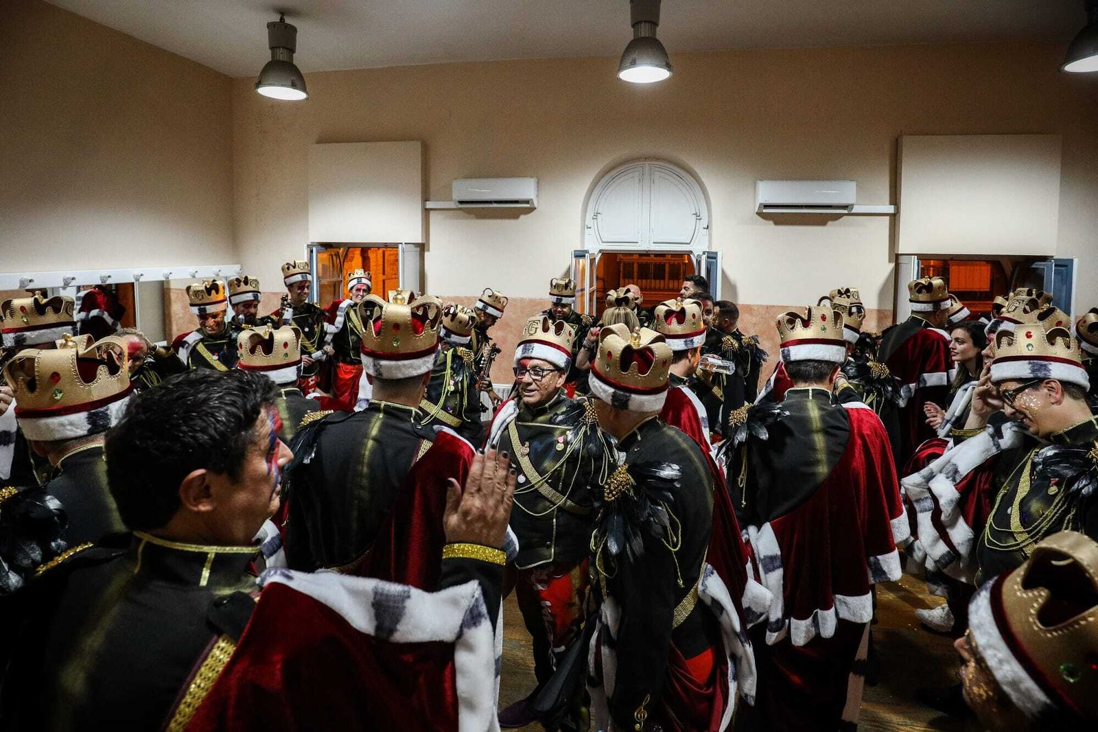 El ambiente en los camerinos del Falla