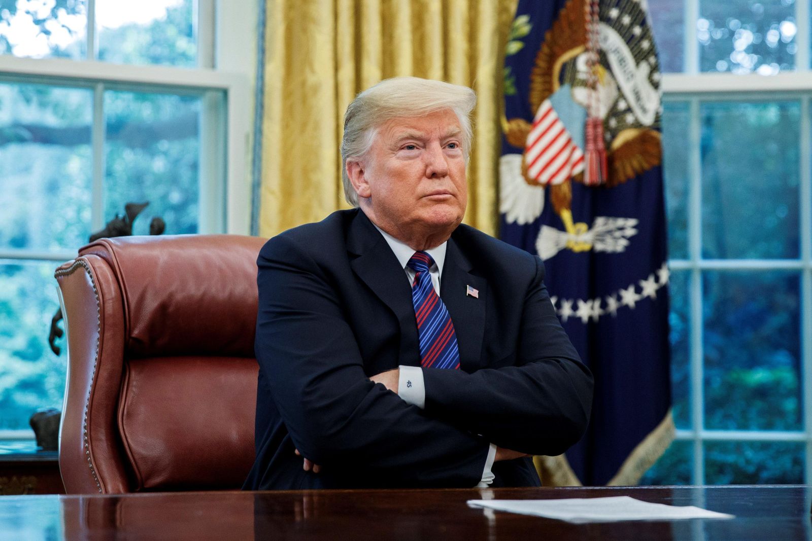 Donald Trump en el despacho oval.