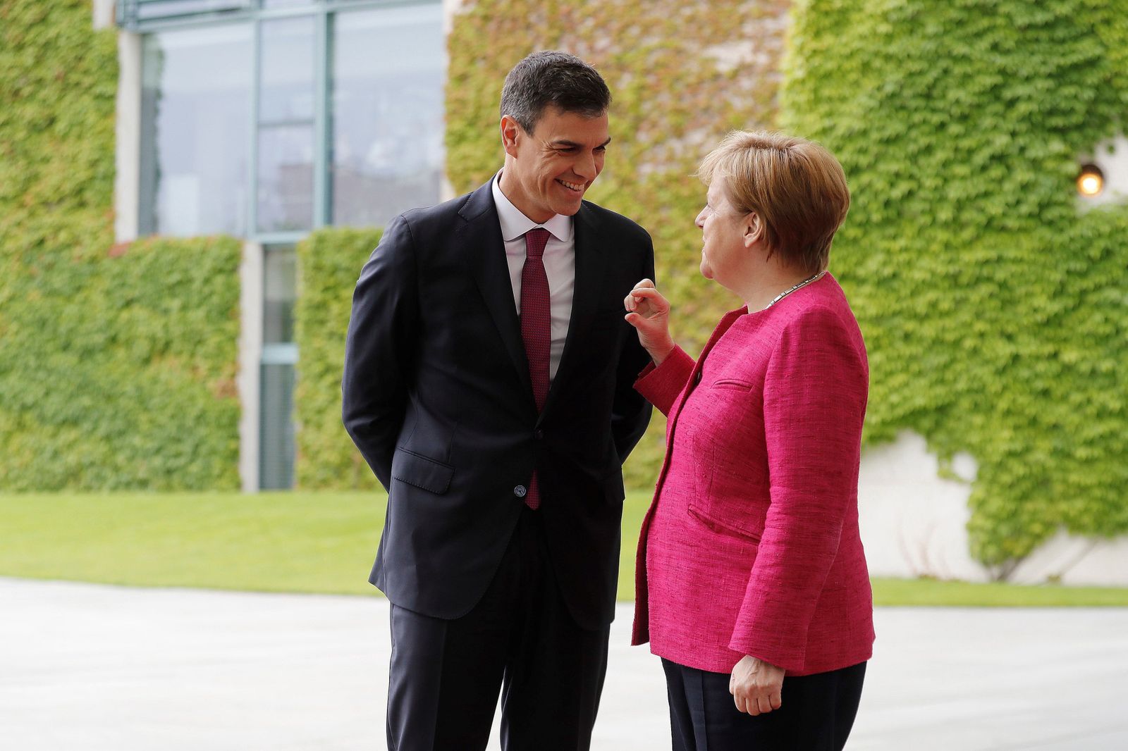 Sánchez y Merkel, juntos en Berlín a finales de junio.