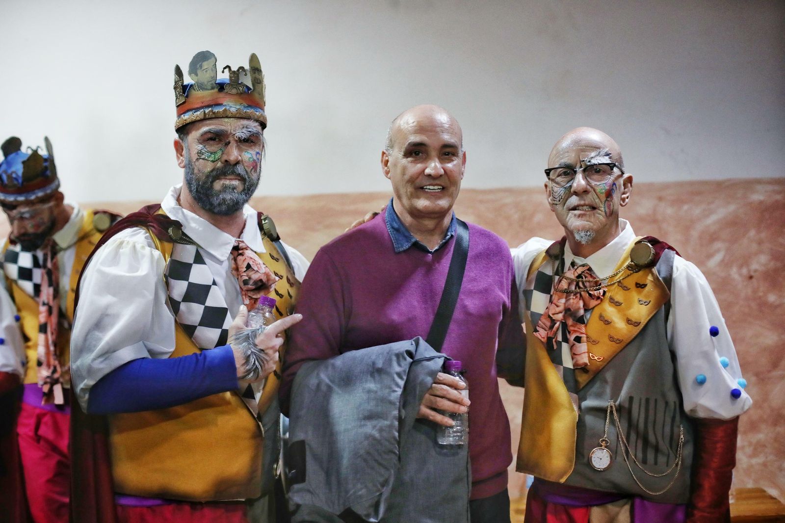 Agustín Zoleta, Pepito Martínez y Mariano en camerinos.