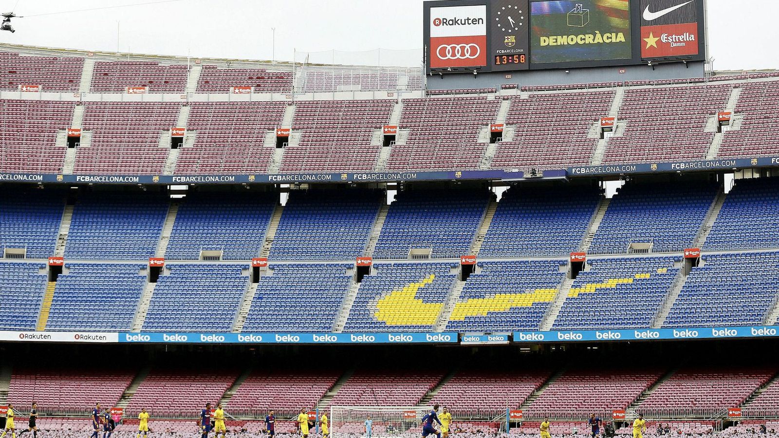 Vista de las gradas del Camp Nou, estadio del FC Barcelona