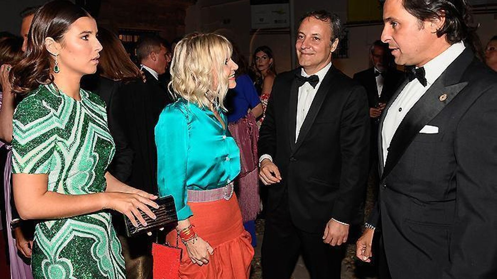 Cayetana con sus padres y  Narcís Rebollo, actual pareja de Eugenia Martínez de Irujo.