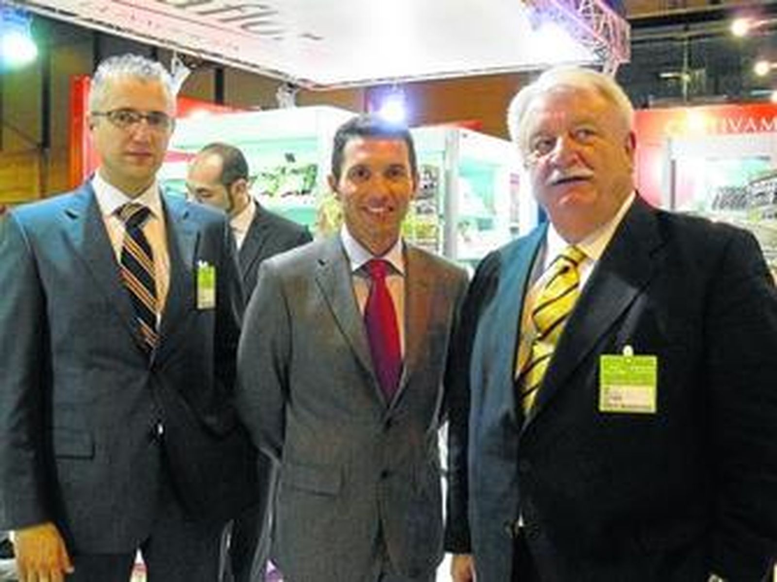 Eduardo Córdoba, Juan Antonio Jiménez y Emilio Mur, de Primaflor.