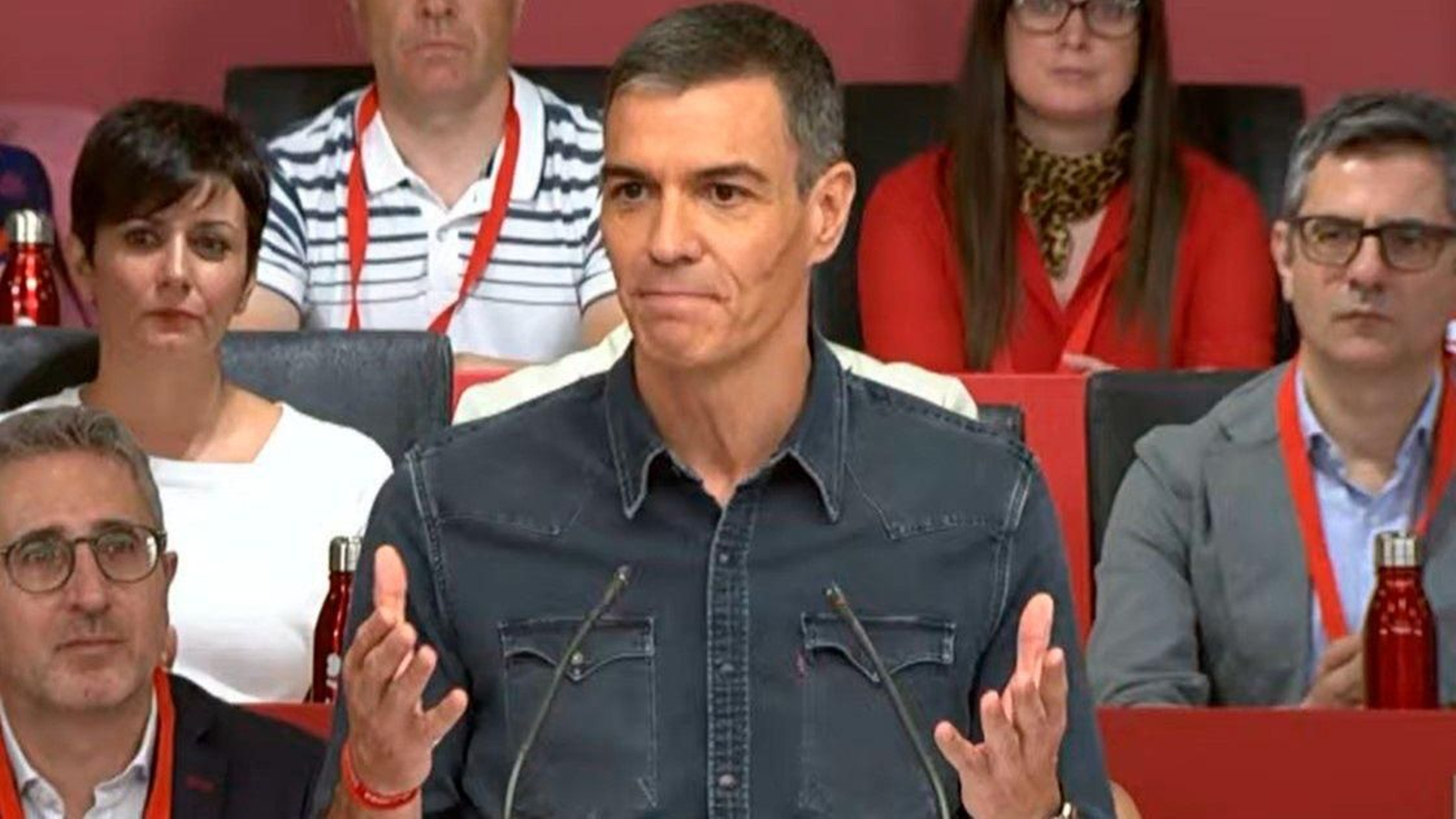 Pedro Sánchez, ayer, durante su intervención en el Comité Federal del PSOE.