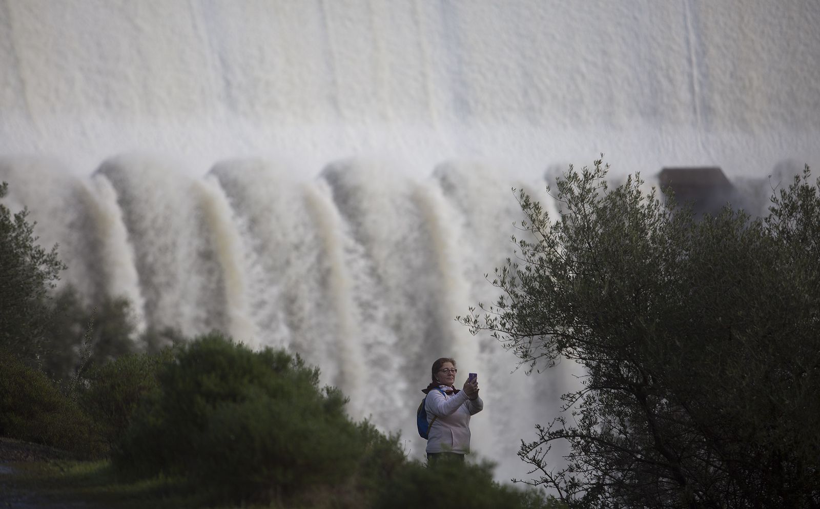 Desembalse del Gergal, en Sevilla, durante los días de lluvia.