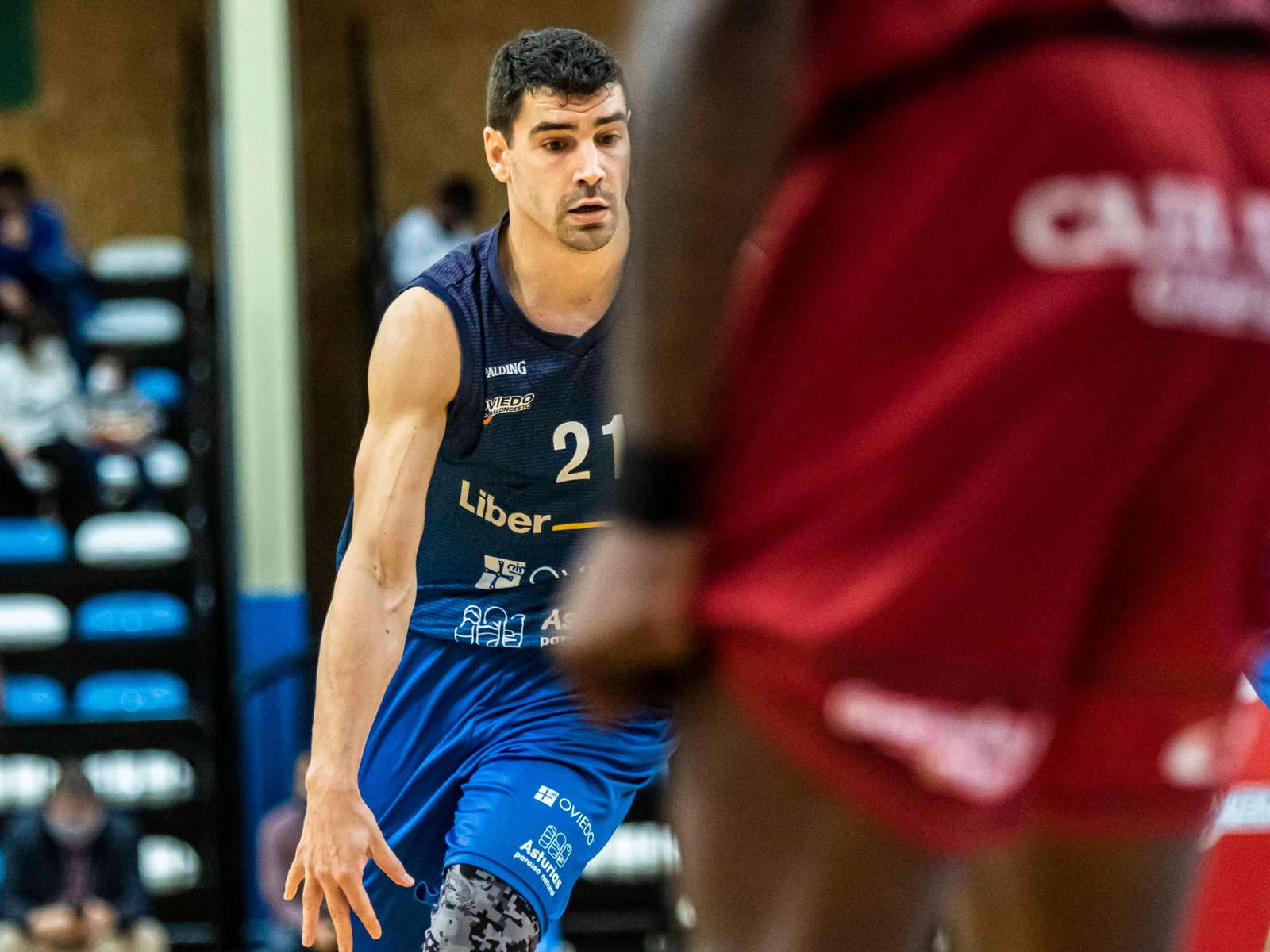 Saúl Blanco, en un partido con el Liberbank Oviedo este fin de semana.