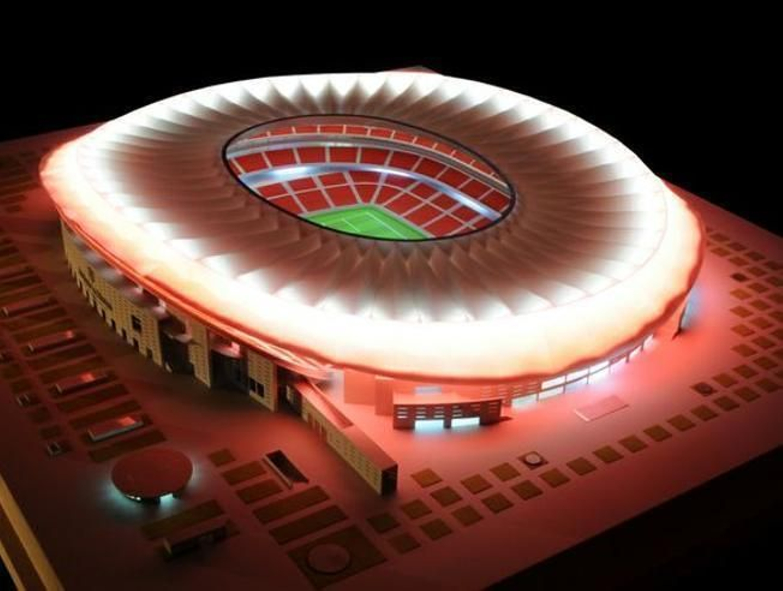 Imagen de la cubierta del futuro estadio Metropolitano de Madrid, la cual tendrá marca jerezana. Imagen de la cubierta del futuro estadio Metropolitano de Madrid, la cual tendrá marca jerezana.