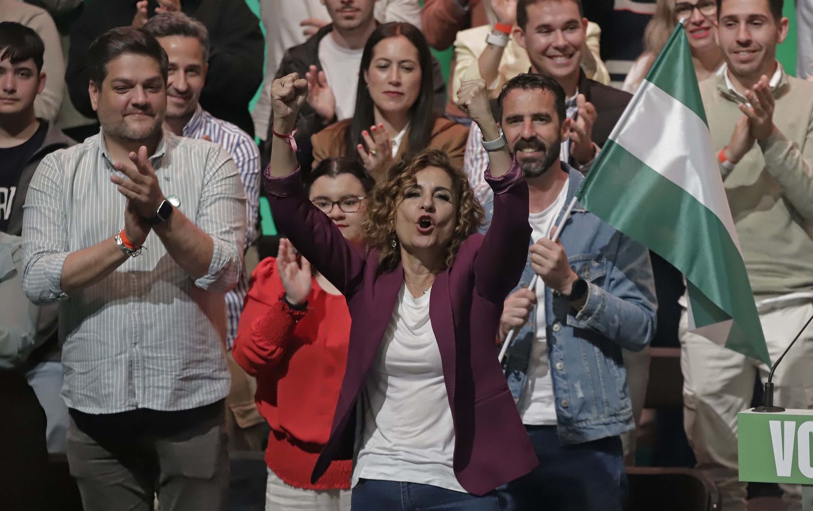 Fotos del mitin del PSOE con Pedro Sánchez y María Jesús Montero en La ...