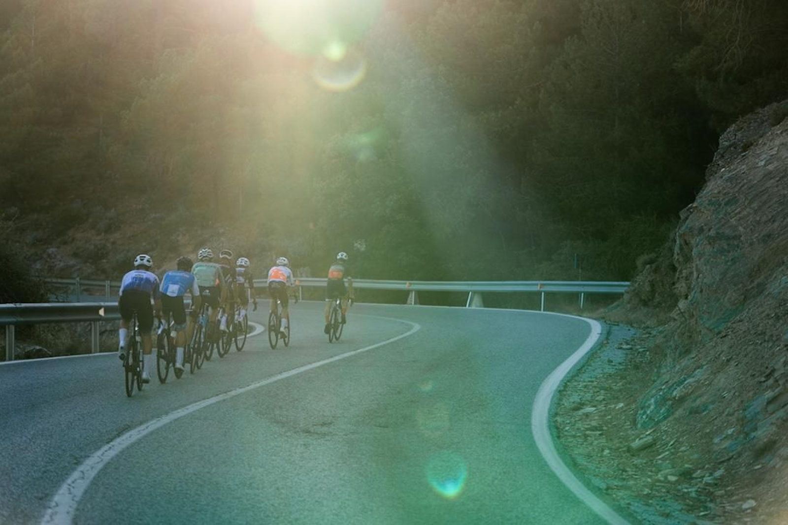 Un grupo de ciclistas durante la prueba.
